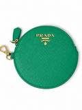 Prada Saffiano Leather Coin Purse — Green