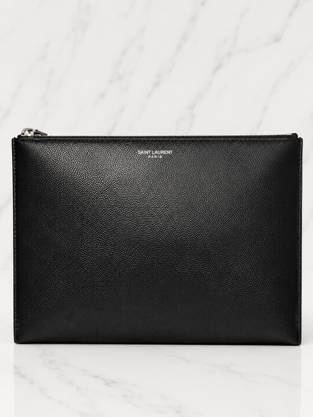 Saint Laurent Black Caviar Leather Clutch