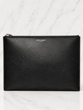 Saint Laurent Black Caviar Leather Clutch