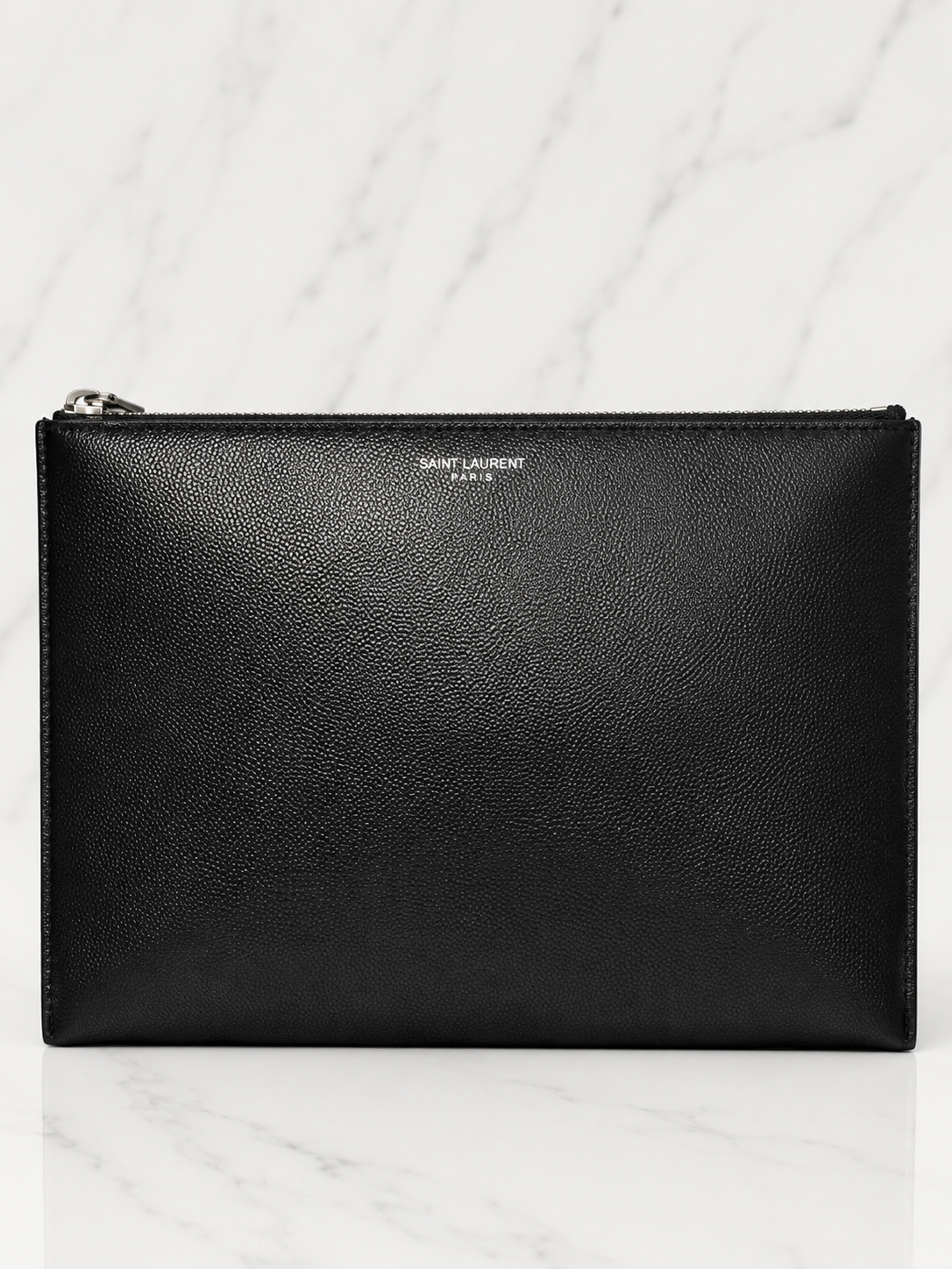 Saint Laurent Black Caviar Leather Clutch
