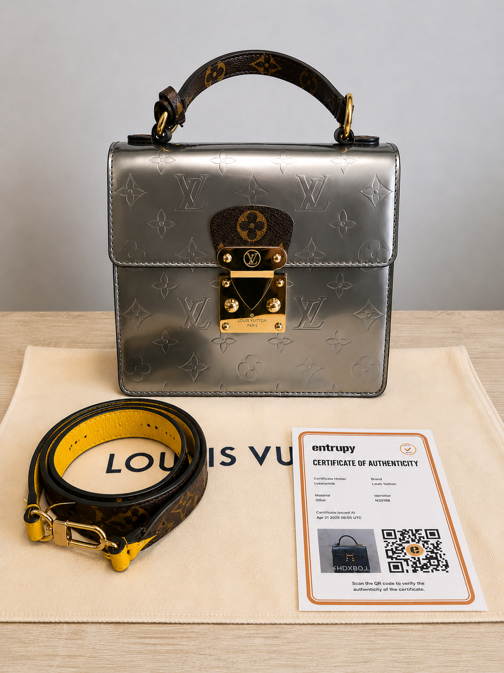 Louis Vuitton Spring Street Top Handle Bag — Silver