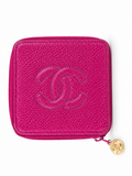 Chanel Vintage Caviar Leather Zip Coin Purse — Pink