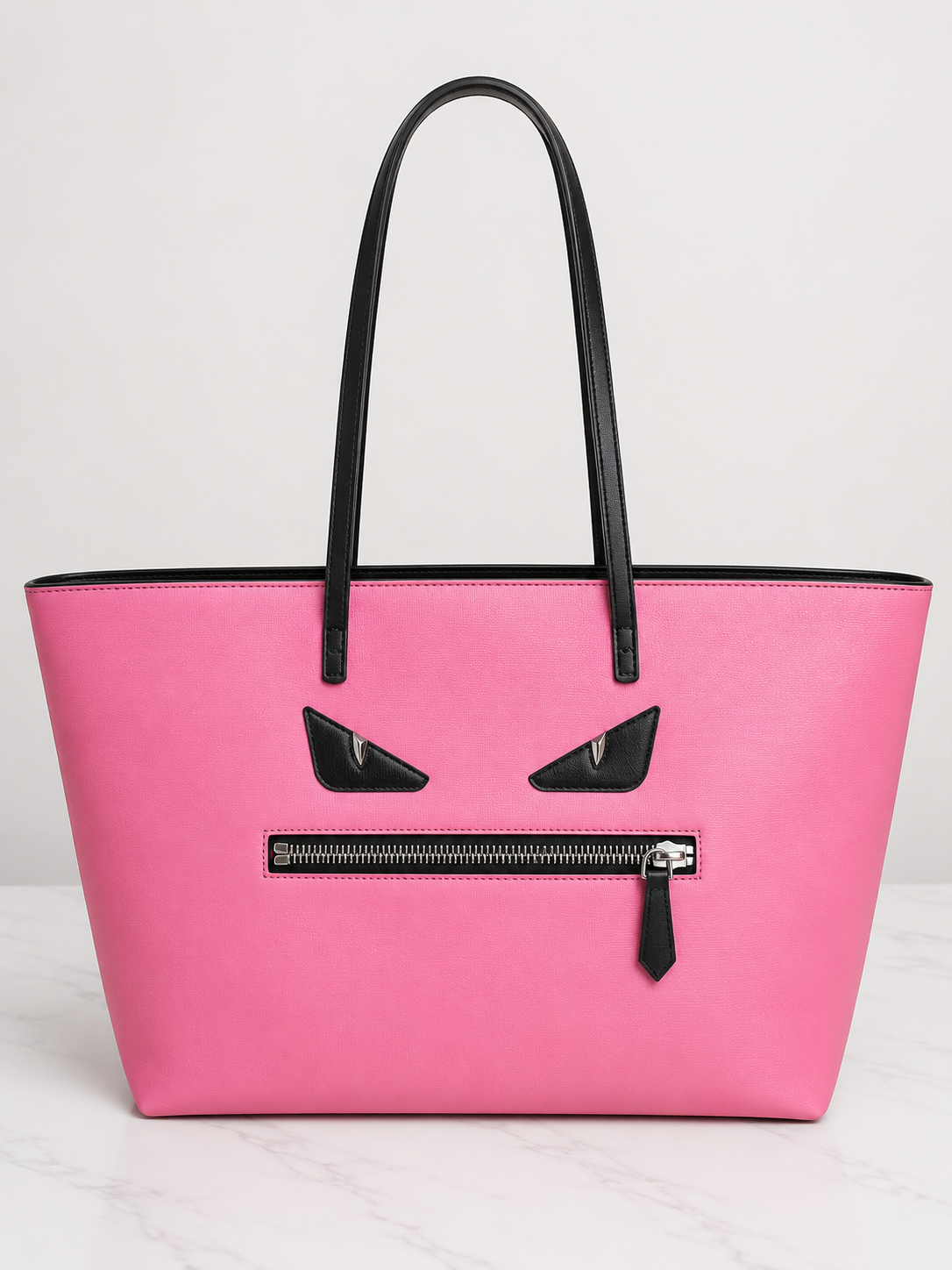 Fendi Monsters Roll Tote — Pink