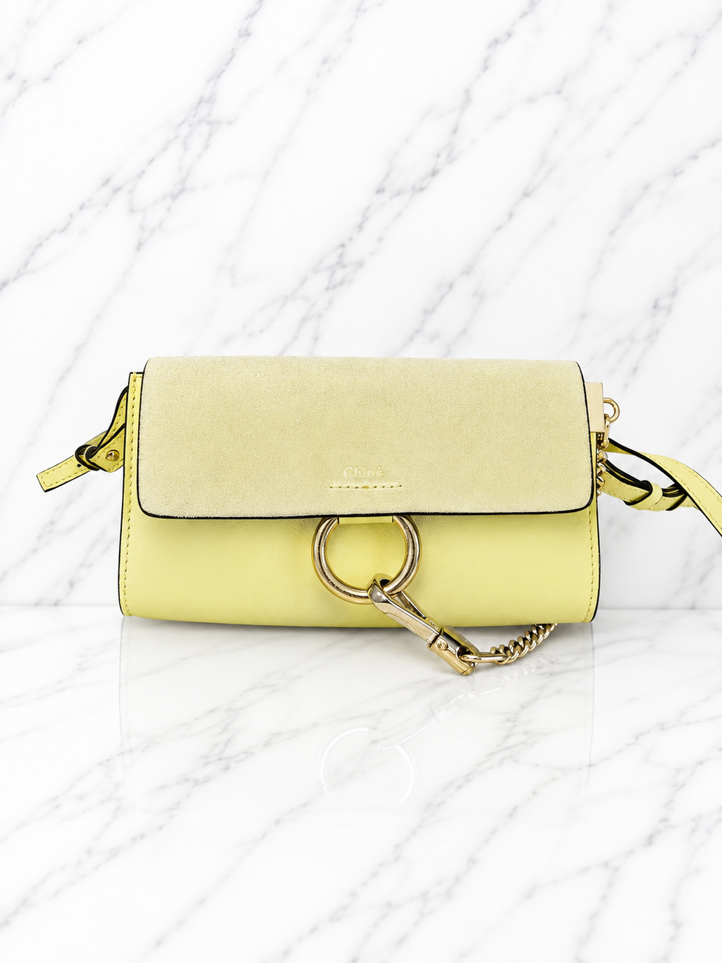 Chloé Faye Small Shoulder Bag — Lemonade Yellow