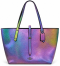 Coach Market Tote – Iridescent Holographic Oil-Slick Leather