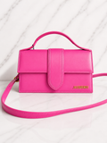 Jacquemus Le Grand Bambino Leather Shoulder Bag in Pink — New With Tags