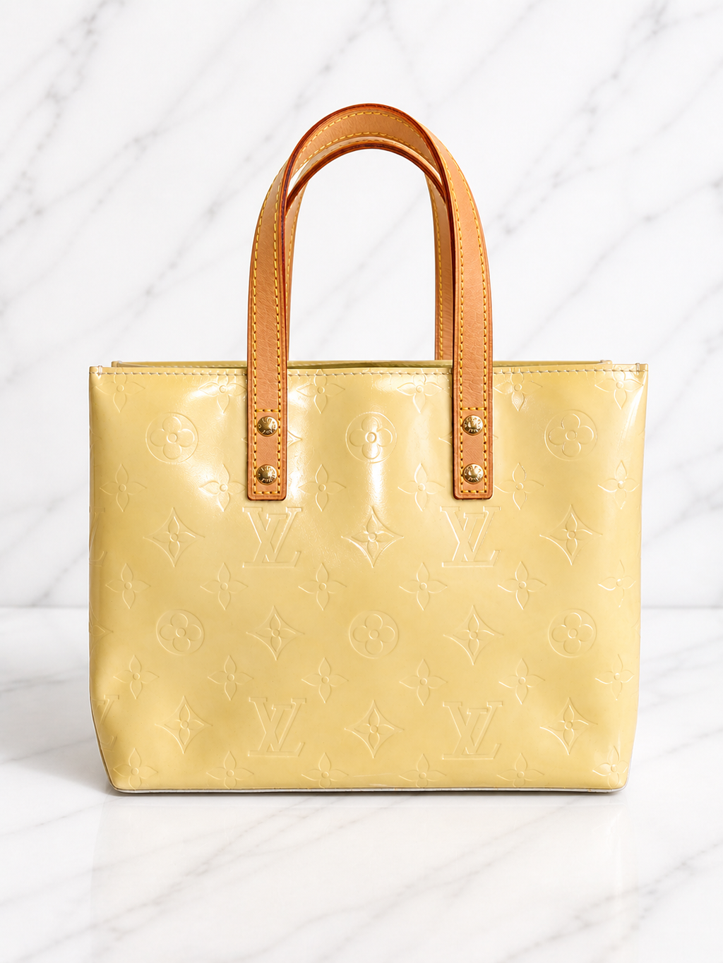 Louis Vuitton Vernis Patent Leather Reade PM in Yellow