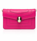 Bvlgari Serpenti Forever Chain Clutch Leather Mini in Pink